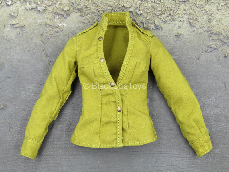 Load image into Gallery viewer, Soviet Tank Forces - Female Green Military Shirt
