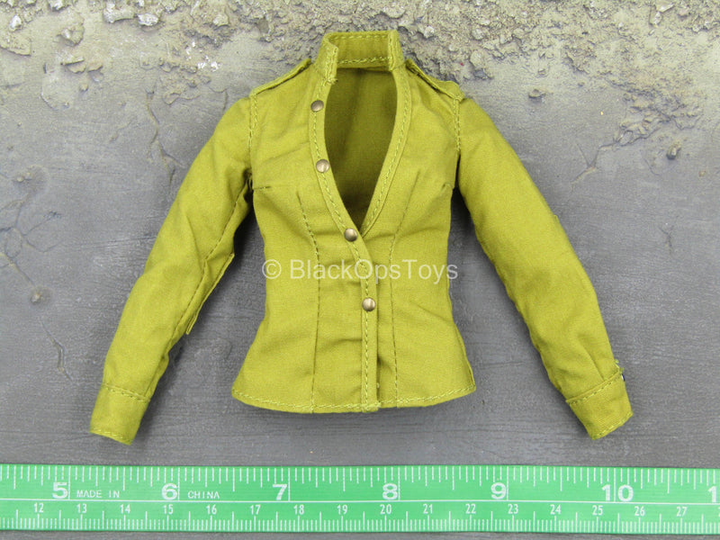 Load image into Gallery viewer, Soviet Tank Forces - Female Green Military Shirt
