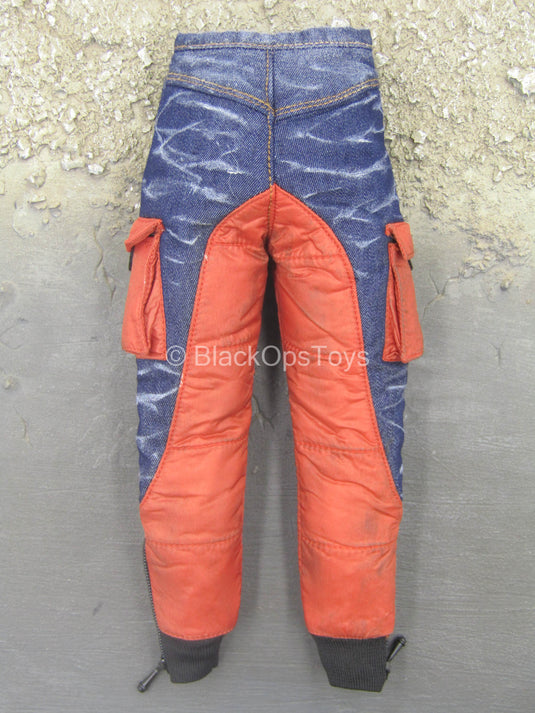 Fashion Down - Weathered Orange & Denim Pants