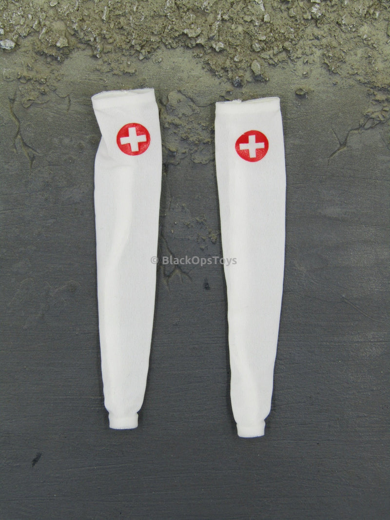 Load image into Gallery viewer, Female Urban Rescue Team White Knee High Sock Stockings
