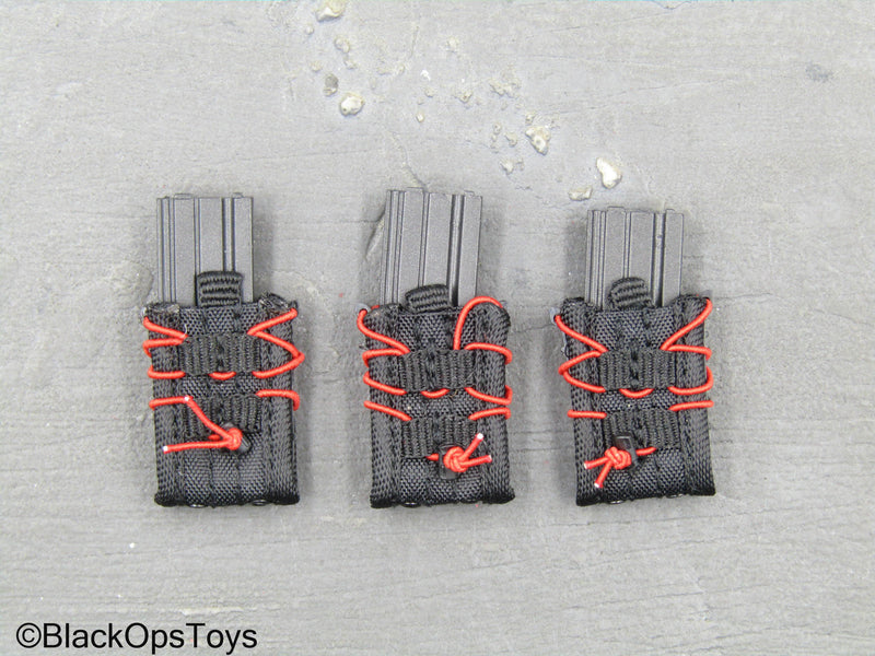 Load image into Gallery viewer, ZERT - Sniper Team - Black &amp; Red Fast Mag Holsters w/Mags (x3)
