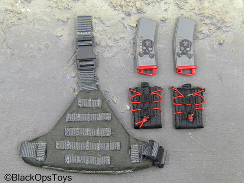 ZERT - Sniper Team - Wolf Grey MOLLE Drop Leg Panel w/Mag Set