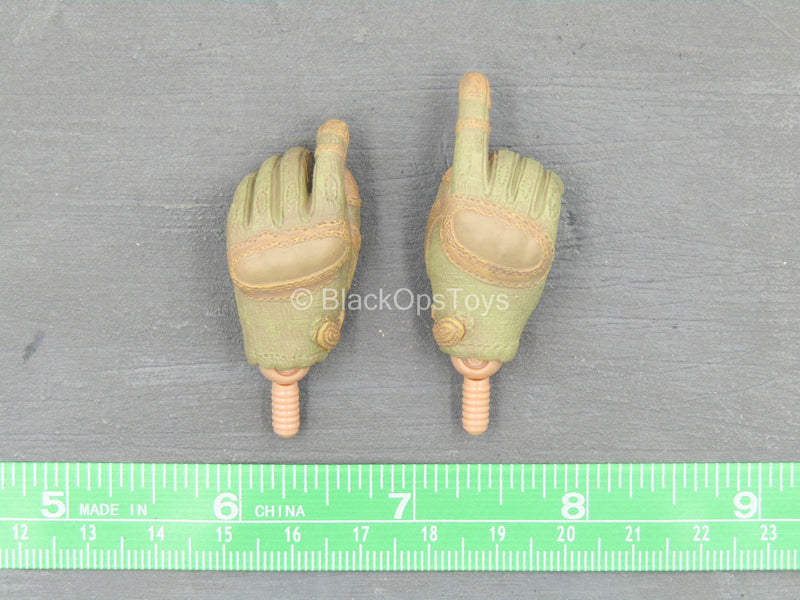 Load image into Gallery viewer, British Special Forces Group SAS - Tan &amp; Green Gloved Hand Set
