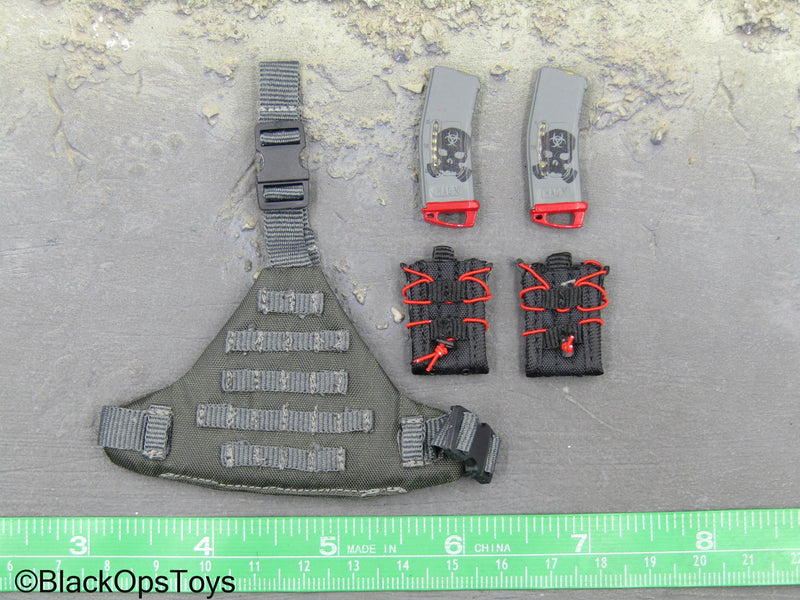 Load image into Gallery viewer, ZERT - Sniper Team - Wolf Grey MOLLE Drop Leg Panel w/Mag Set
