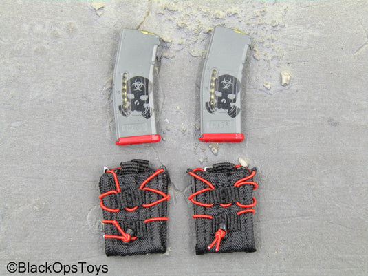 ZERT - Sniper Team - Black & Red Fast Mag Holsters w/Mags (x2)