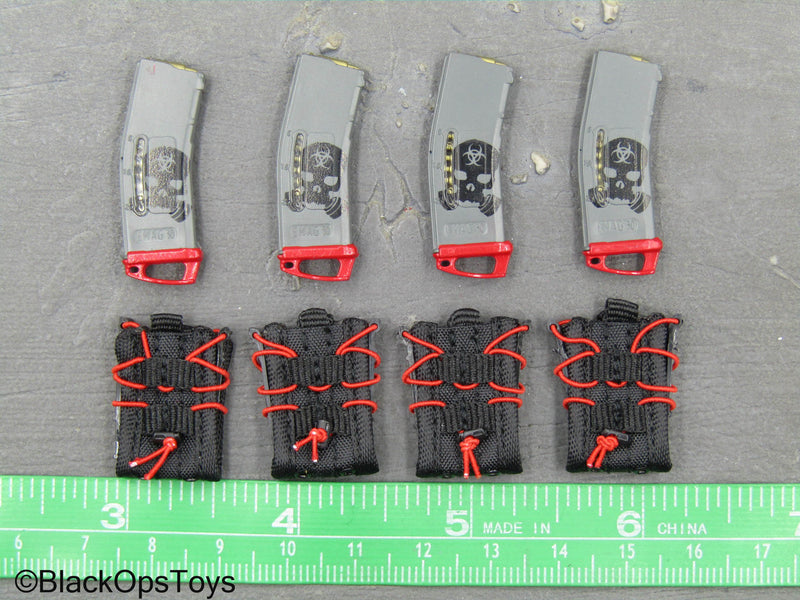 Load image into Gallery viewer, ZERT - Sniper Team - Black &amp; Red Fast Mag Holsters w/Mags (x4)
