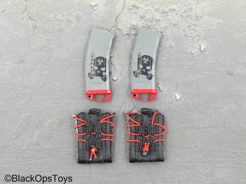 Load image into Gallery viewer, ZERT - Sniper Team - Black &amp; Red Fast Mag Holsters w/Mags (x2)
