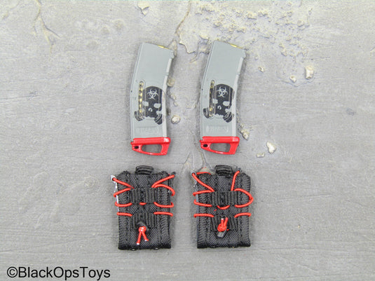 ZERT - Sniper Team - Black & Red Fast Mag Holsters w/Mags (x2)