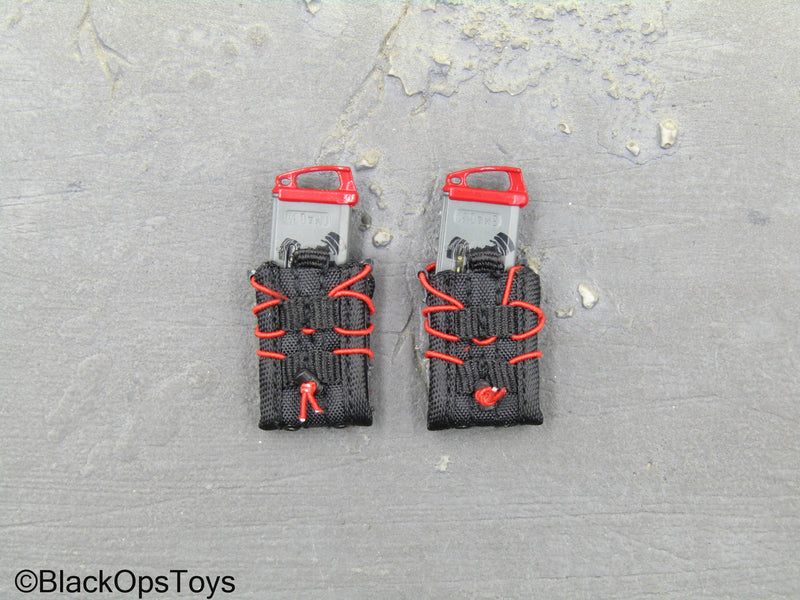 Load image into Gallery viewer, ZERT - Sniper Team - Black &amp; Red Fast Mag Holsters w/Mags (x2)
