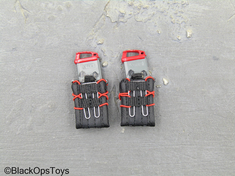 Load image into Gallery viewer, ZERT - Sniper Team - Black &amp; Red Fast Mag Holsters w/Mags (x2)
