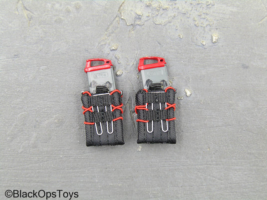 ZERT - Sniper Team - Black & Red Fast Mag Holsters w/Mags (x2)
