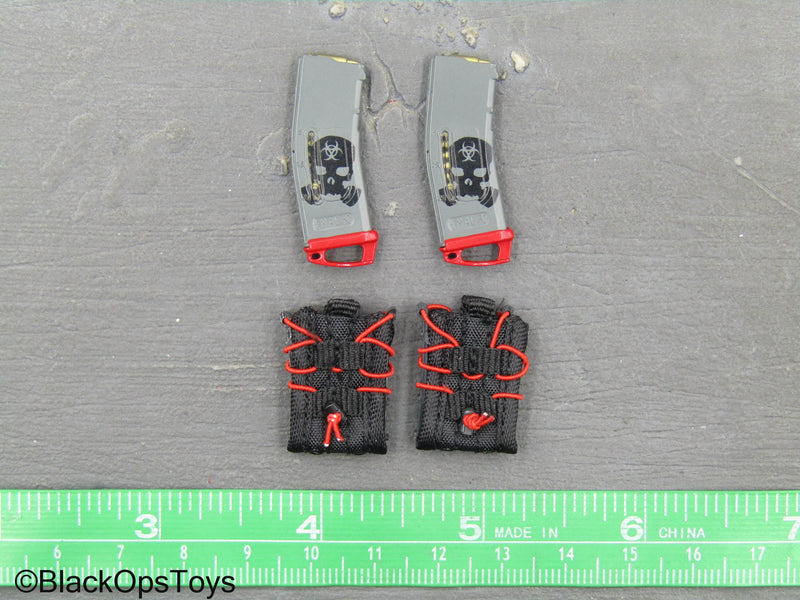 Load image into Gallery viewer, ZERT - Sniper Team - Black &amp; Red Fast Mag Holsters w/Mags (x2)
