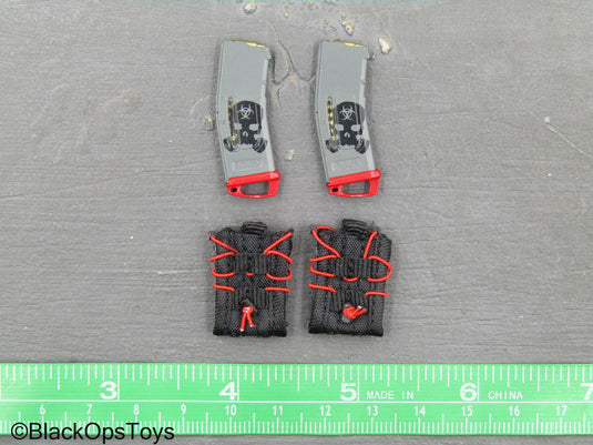 ZERT - Sniper Team - Black & Red Fast Mag Holsters w/Mags (x2)