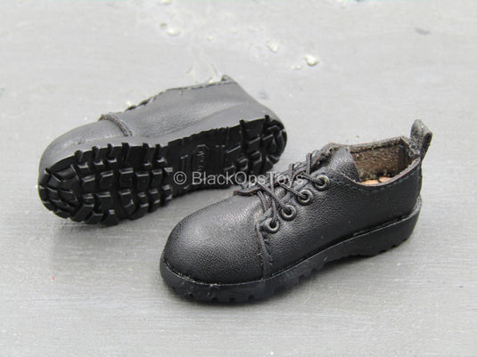 Late Night Killer - Black Leather Like Boots (Peg Type)