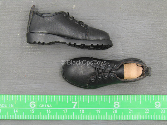 Late Night Killer - Black Leather Like Boots (Peg Type)