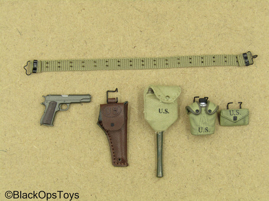 1/12 - WWII U.S. Ranger on D-Day Captain - M1911 Pistol w/Holster & Pouch Set