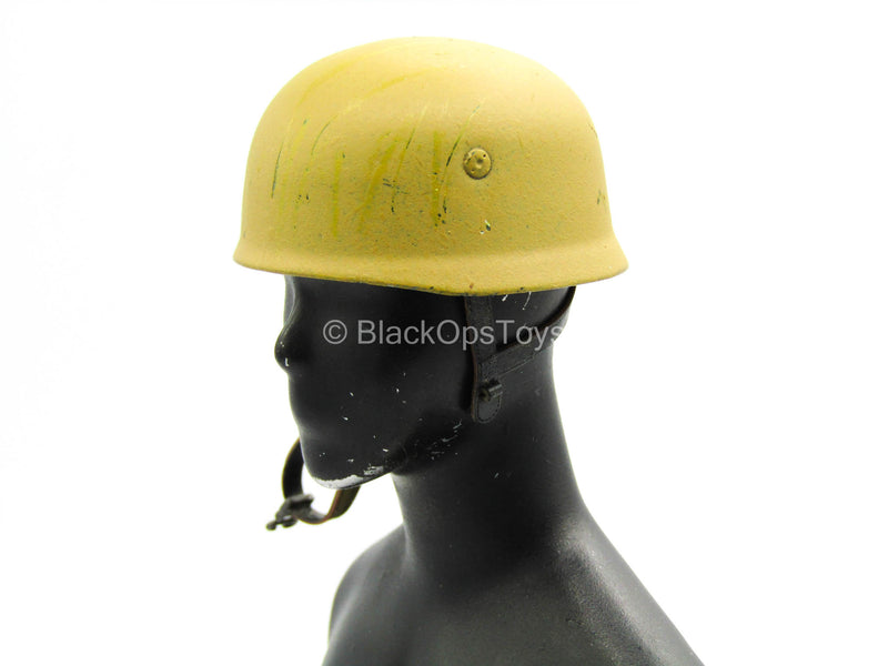 Load image into Gallery viewer, Tan Metal Helmet w/Strap

