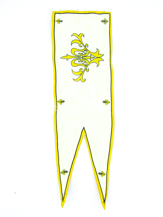 Crown Knight - Silver & Gold Like Flag w/Metal Pole