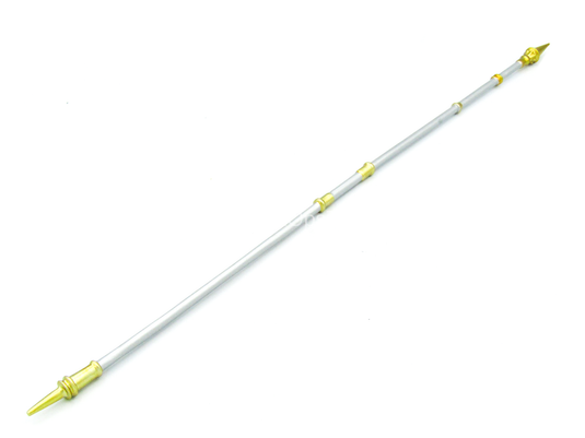 Crown Knight - Silver & Gold Like Flag w/Metal Pole