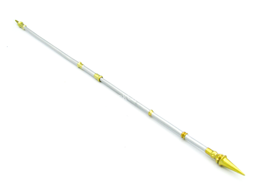 Crown Knight - Silver & Gold Like Flag w/Metal Pole