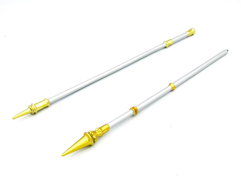 Load image into Gallery viewer, Crown Knight - Silver &amp; Gold Like Flag w/Metal Pole
