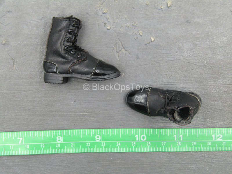 Load image into Gallery viewer, Pakistan Brothers Guard - Black Leather Like Boots (Foot Type)
