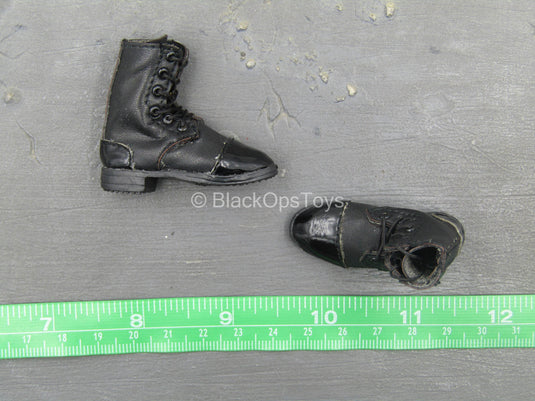 Pakistan Brothers Guard - Black Leather Like Boots (Foot Type)