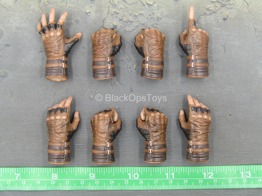 Captain America - Male Brown Gloved Hand Set (x8)