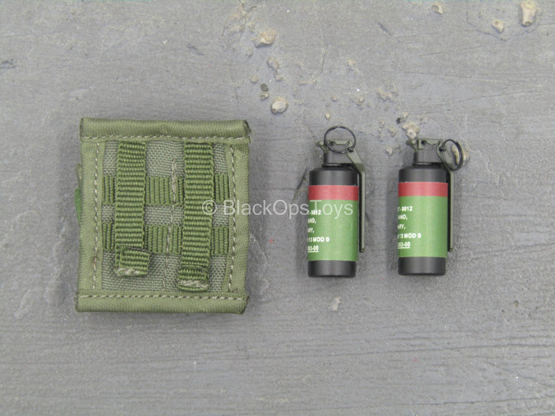 Load image into Gallery viewer, SFOD-D Team Leader - Flashbangs w/Green MOLLE Pouch
