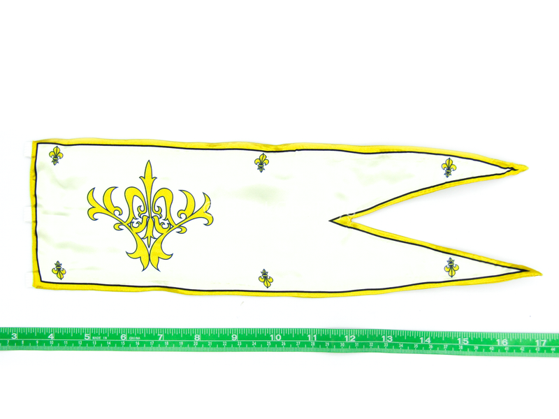 Load image into Gallery viewer, Crown Knight - Silver &amp; Gold Like Flag w/Metal Pole
