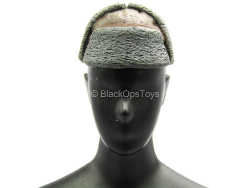 Brown & Grey Molded Ushanka Hat