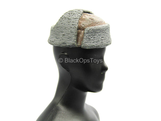 Brown & Grey Molded Ushanka Hat