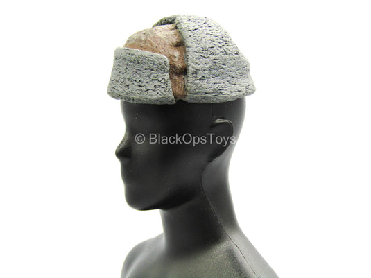 Brown & Grey Molded Ushanka Hat