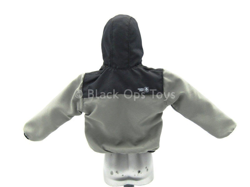 Load image into Gallery viewer, Metropolitan Police - Black &amp; Grey Windbreaker Jacket
