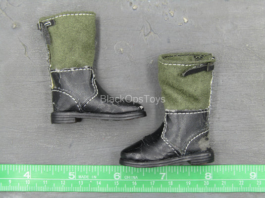 WWII - Cracked Leather Combat Boots (Foot Type READ DESC)