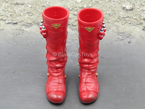 Super Kosei - Red 2-Part Boots (Peg Type)