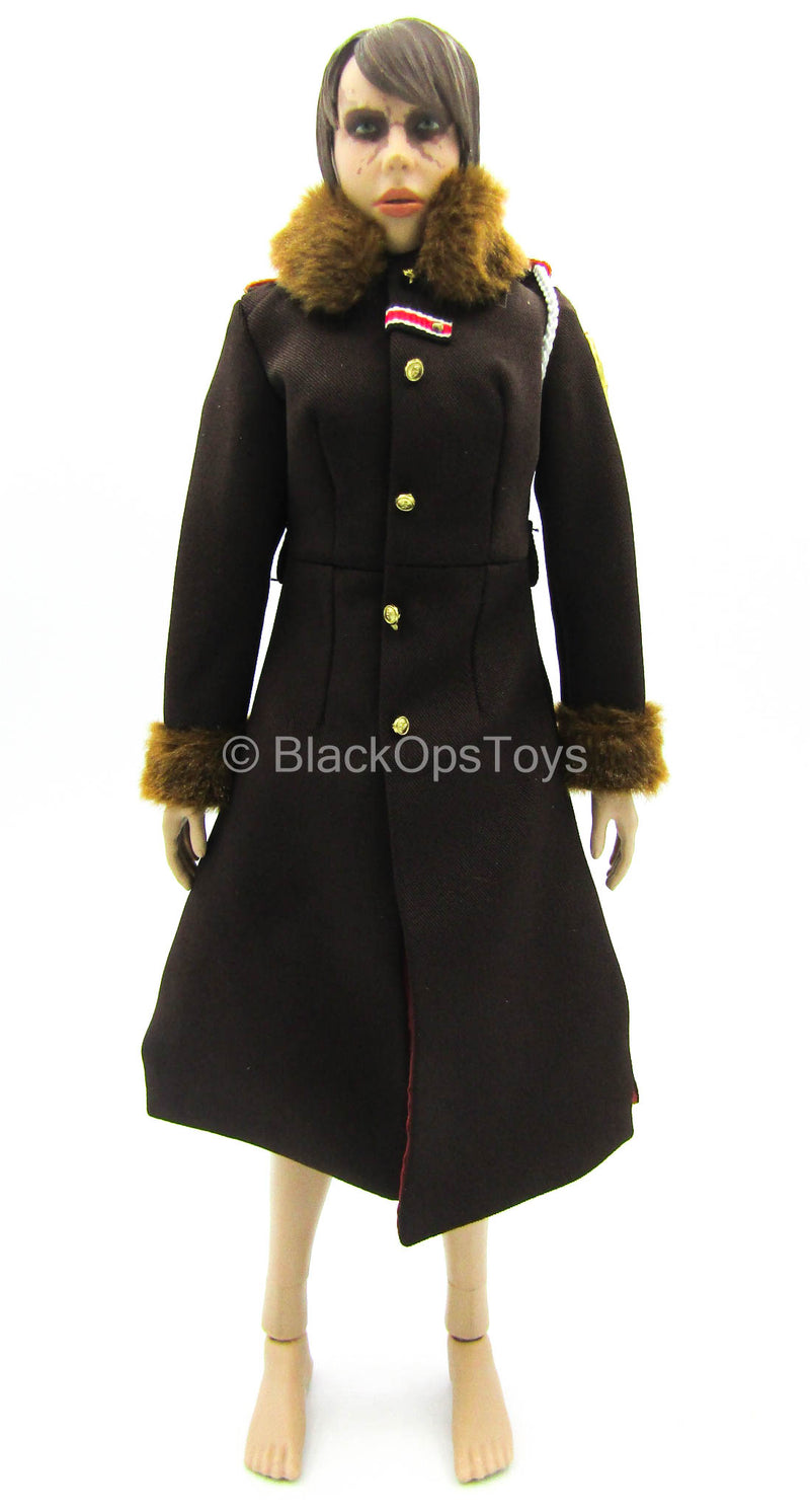 Load image into Gallery viewer, Red Alert Soviet Female Officer - Brown Military Trench Coat
