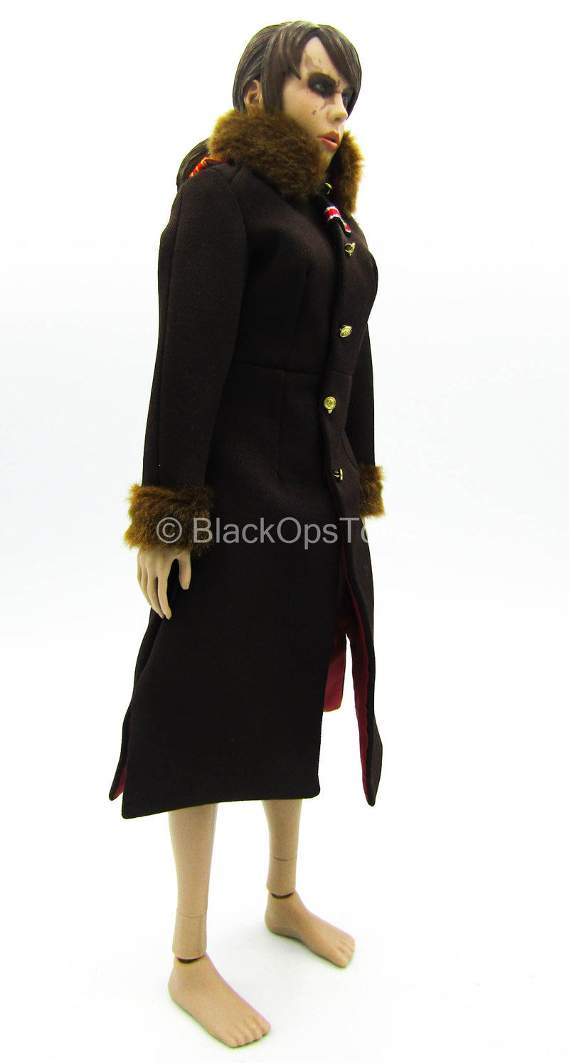 Load image into Gallery viewer, Red Alert Soviet Female Officer - Brown Military Trench Coat
