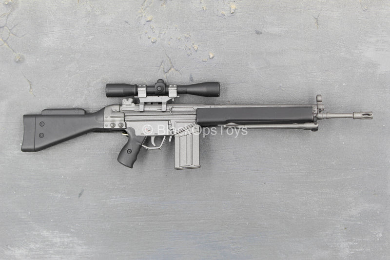 Load image into Gallery viewer, British SAS - Sniper - Black &amp; Grey HK33 SG1 Rifle w/Bipod

