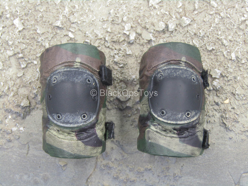 Load image into Gallery viewer, 10th Special Forces Group - Woodland Camo Kneepads
