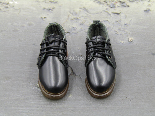 Metropolitan Police Katie - Female Black Leather Shoes (Foot Type)