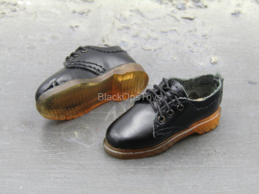 Metropolitan Police Katie - Female Black Leather Shoes (Foot Type)
