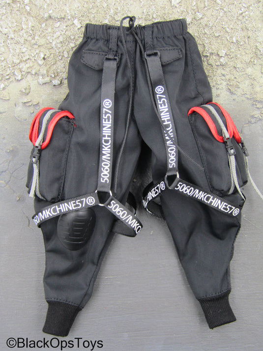 Zone Vigilante - Black Techwear Pants w/Straps & Pouches