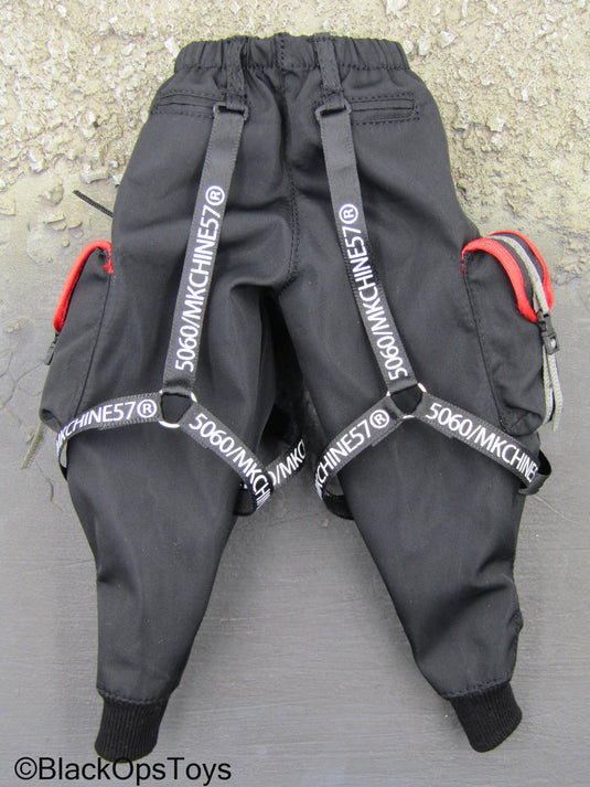 Zone Vigilante - Black Techwear Pants w/Straps & Pouches