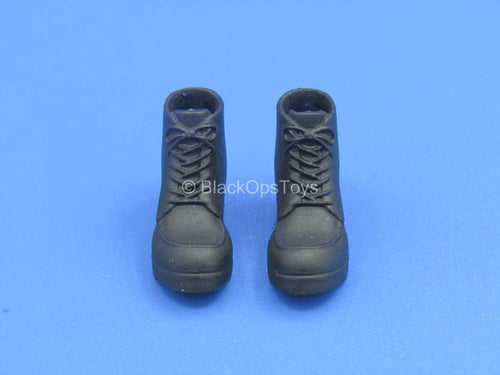 1/12 - Custom - Male Black Hiking Boots (Peg Type)