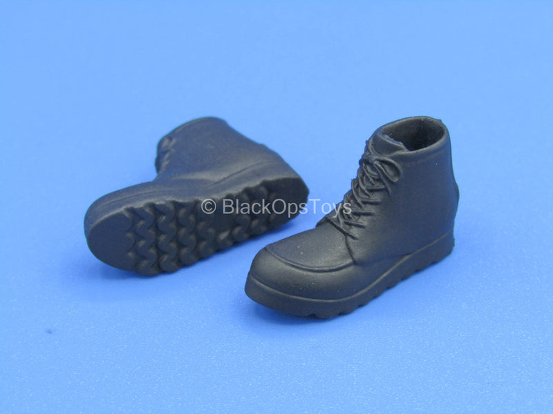 Load image into Gallery viewer, 1/12 - Custom - Male Black Hiking Boots (Peg Type)
