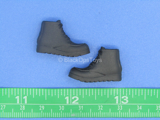 1/12 - Custom - Male Black Hiking Boots (Peg Type)