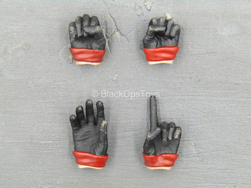 Load image into Gallery viewer, Lady Ninja Sai - Black &amp; Red Gloved Hand Set (Type 1)
