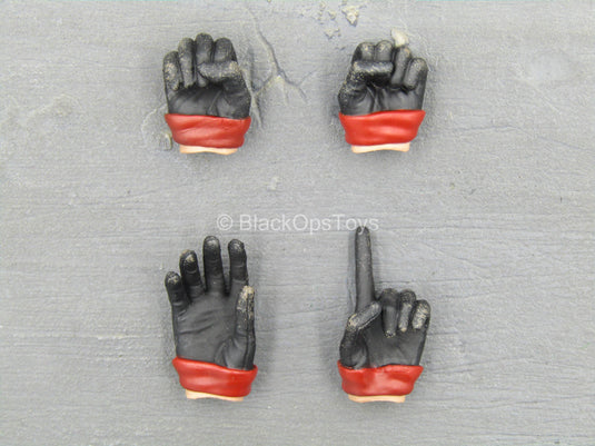 Lady Ninja Sai - Black & Red Gloved Hand Set (Type 1)