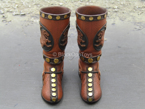 Persian Cavalry - Brown Detailed Boots (Peg Type)